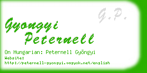 gyongyi peternell business card